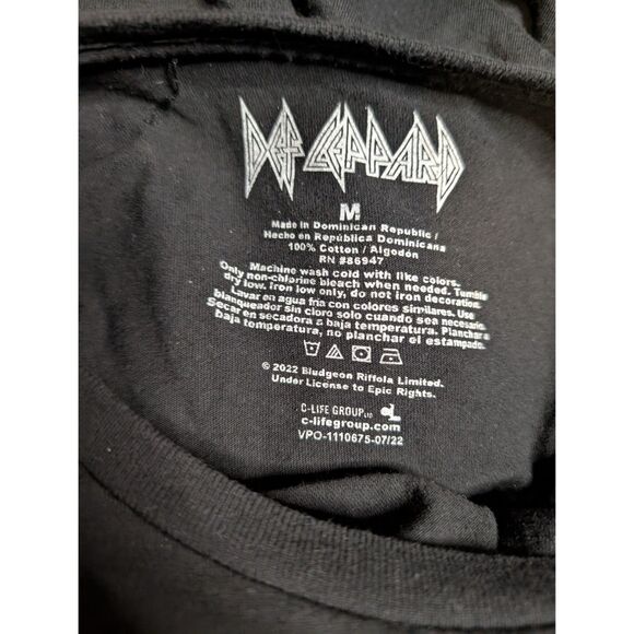 Def Leppard Leopard Lightning Band Graphic T-Shirt Men’s M 20x28 - Picture 1 of 3